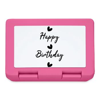 HAPPY BIRTHDAY. HAPPY BIRTHDAY. ANNIVERSARY. - Lunchbox - pink - Front