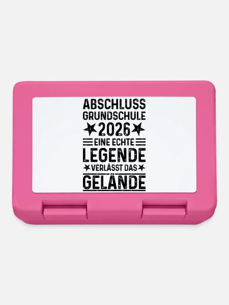 Abschluss Grundschule 2026 - Brotdose - Pink