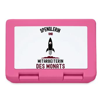 Mitarbeiterin des Monats Spenglerin Spengler - Brotdose - Pink - Vorne