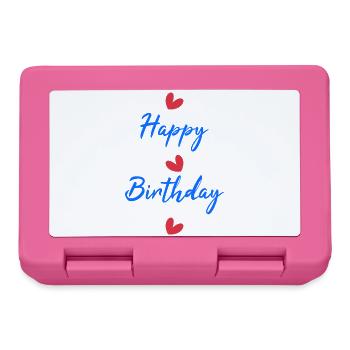 ALLES GUTE ZUM GEBURTSTAG. ALLES GUTE ZUM GEBURTSTAG. JAHRESTAG. - Brotdose - Pink - Vorne