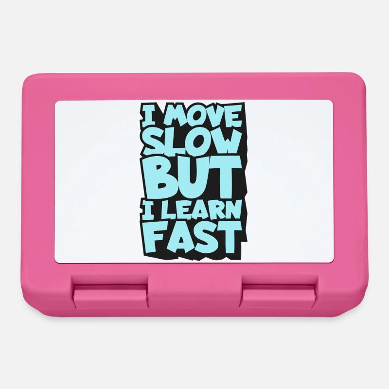 I Move Slow But I Learn Fast - Lunchbox - pink
