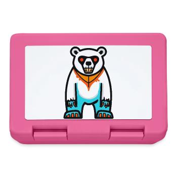 Polar Bear Halloween Zombie - Lunchbox - pink - Front