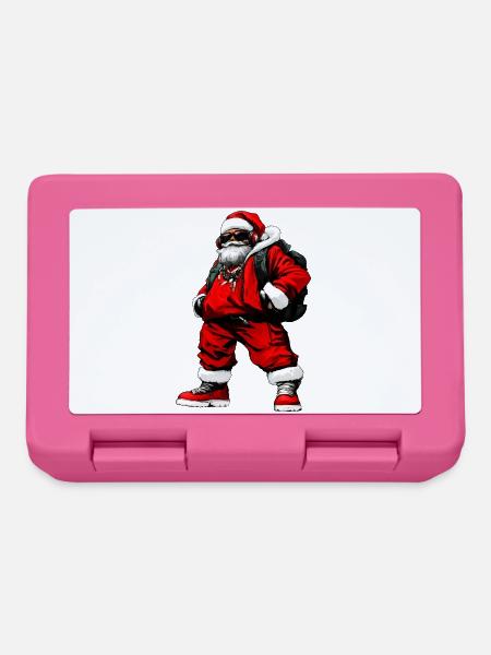 Rapper Weihnachtsmann - Brotdose - Pink