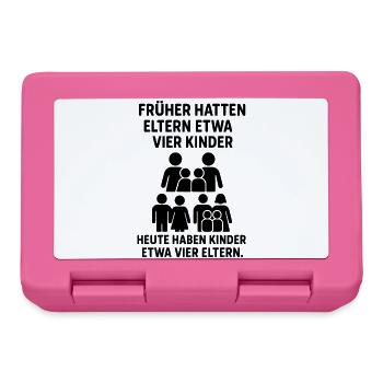 kinder eltern witz - Brotdose - Pink - Vorne