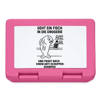 antischuppen shampoo fisch witz - Brotdose - Pink - Vorne