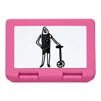 Ritter_mit_Einrad - Brotdose - Pink - Vorne