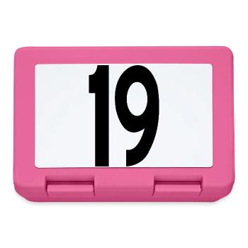 Minimalist black silhouette with white detail - Lunchbox - pink - Front