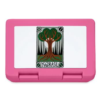 Emblème de l’Arbre Runique d’Yggdrasil - Boîte à goûter - rose - Devant