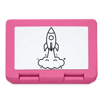 Résumé de Nuages Fusées Kawaii - Boîte à goûter - rose - Devant