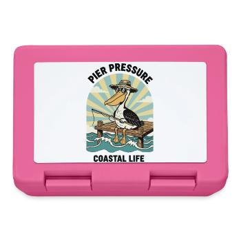 Pelican Fisherman Pier Pressure Coastal - Lunchbox - pink - Front