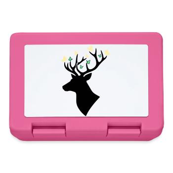Papillon tête de cerf Multicolore - Boîte à goûter - rose - Devant