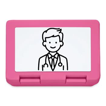docteur - Boîte à goûter - rose - Devant