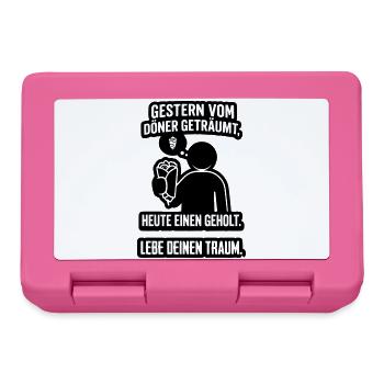 Döner Traum Lebe deinen Traum - Brotdose - Pink - Vorne