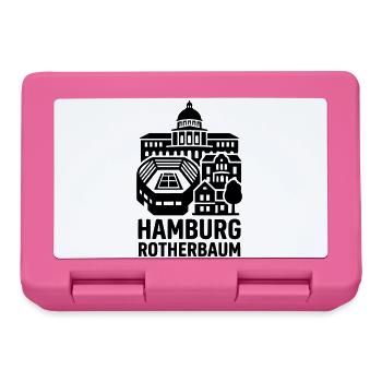 Hamburg Rotherbaum – Tennis & Uni Silhouette - Brotdose - Pink - Vorne