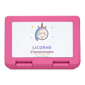 Licorne anniversaire magique - Boîte à goûter - rose - Devant