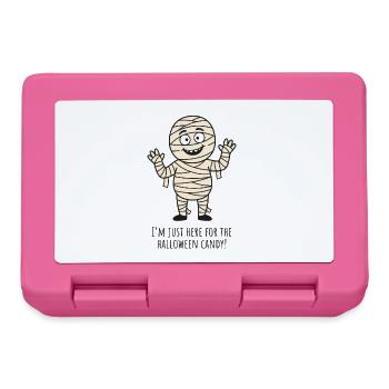 Ici pour la momie bonbon d’Halloween - Enfant drôle - Boîte à goûter - rose - Devant