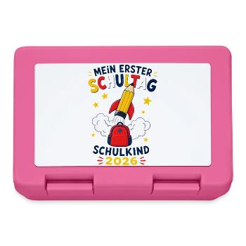 Mein erster Schultag – Schulkind 2026 - Brotdose - Pink - Vorne