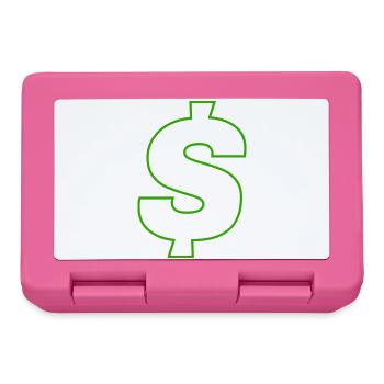 Neon-Dollar Umriss Design - Brotdose - Pink - Vorne