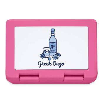 Griechischer Ouzo-Drink Griechenland Sommerferien - Brotdose - Pink - Vorne