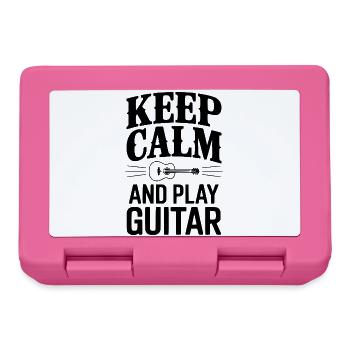 Bleib ruhig und spiel Gitarre - Brotdose - Pink - Vorne