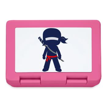 Ninja mit Schwert und Bandana - Brotdose - Pink - Vorne