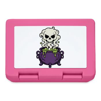 Hexenkessel Rauch Totenkopf Magic Gothic Shirt - Brotdose - Pink - Vorne