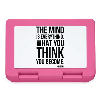 Buddha Mind Is Everything Zitattypografie - Brotdose - Pink - Vorne