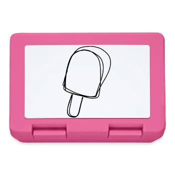 Stieleis handgezeichnet - Brotdose - Pink - Vorne