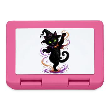 Halloween black cat dancing - Brotdose - Pink - Vorne