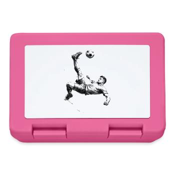Fallrückzieher Fußballer Skizze dynamisch - Brotdose - Pink - Vorne