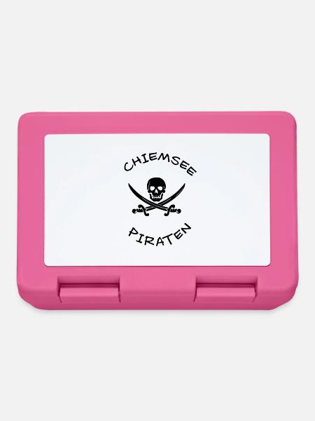 Schädel mit gekreuzten Schwertern Design - Brotdose - Pink