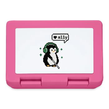 A11y Penguin - Pixel Accessibility - Brotdose - Pink - Vorne