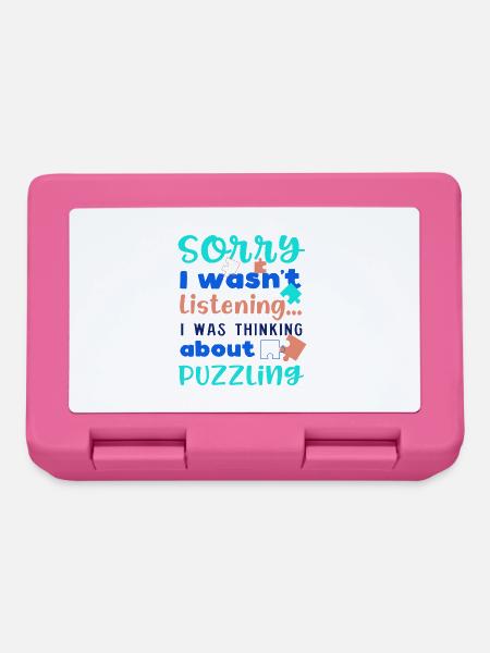 Hobby Puzzler Puzzler-Puzzle mit lustigem Zitat - Brotdose - Pink