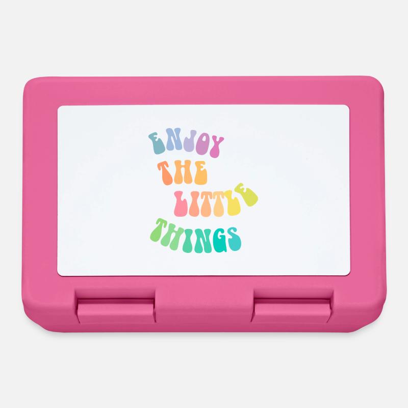 Enjoy the little things - Geschenkidee - Geschenk - Brotdose - Pink