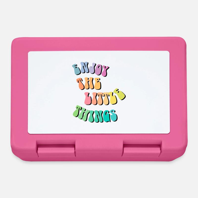 Enjoy little things - Geschenkidee - Geschenk - Brotdose - Pink