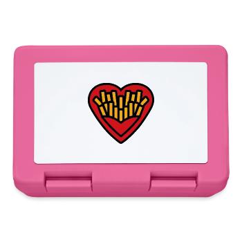 Coeur Frites Pop Art - Boîte à goûter - rose - Devant