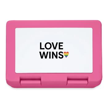 Love Wins Rainbow Heart Design - Lunchbox - pink - Front