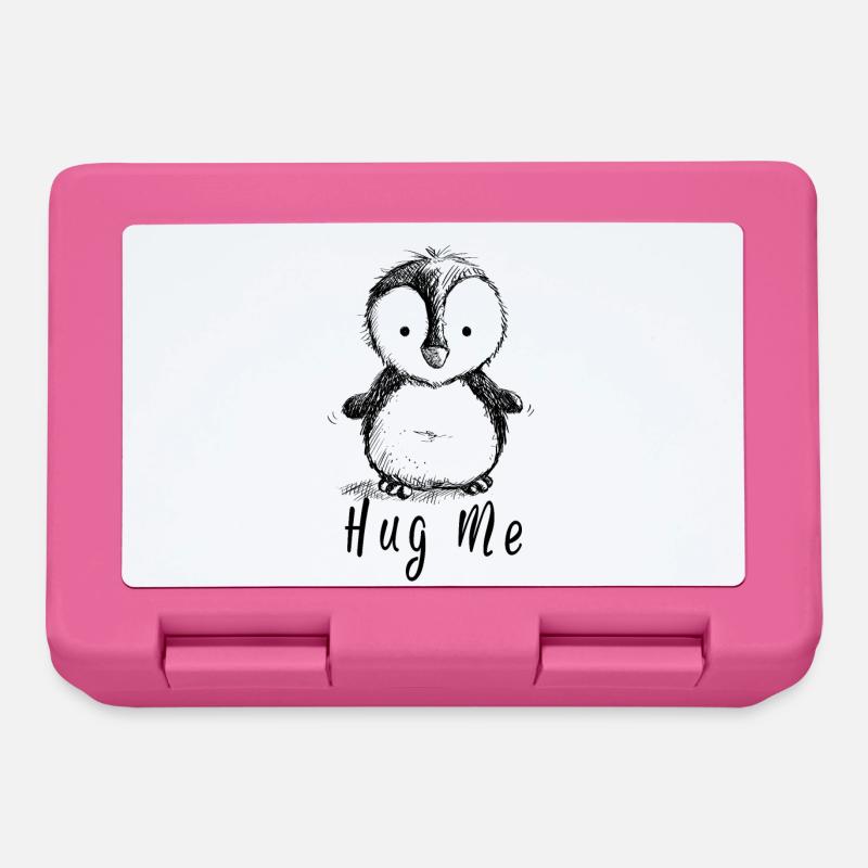 Hug Me Penguin - Pingouins - King Penguin - Comic - Boîte à goûter - rose