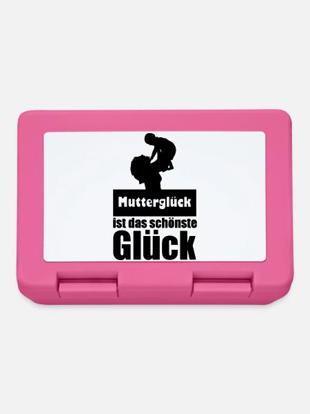 Mutterglück Mutter Muttertag Geburt Geschenk - Brotdose - Pink