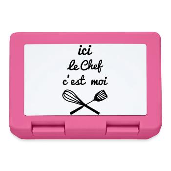 chef cuisine - Boîte à goûter - rose - Devant
