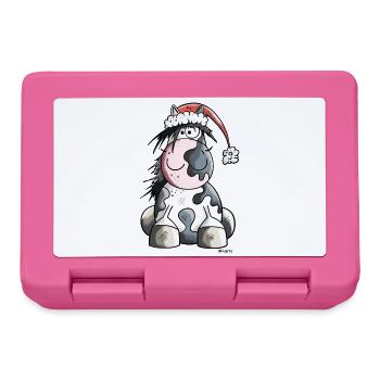 Cheval Noël - Boîte à goûter - rose - Devant