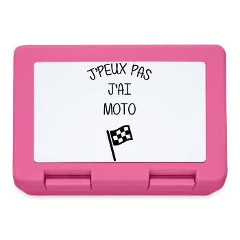Moto / Motard / Motarde / Biker / Stunt / Cross - Boîte à goûter - rose - Devant