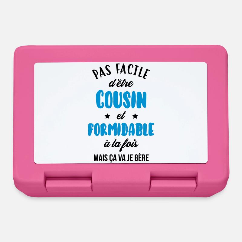 Oncle / Tante / Cousin / Cousine - Boîte à goûter - rose