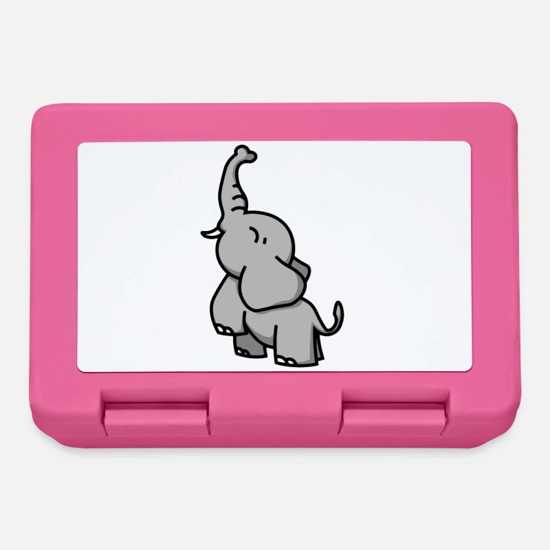 Elefant - Éléphant - éléphant - Boîte à goûter - rose