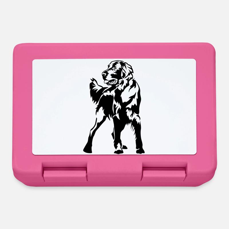 Flat-coated Retriever - Brotdose - Pink