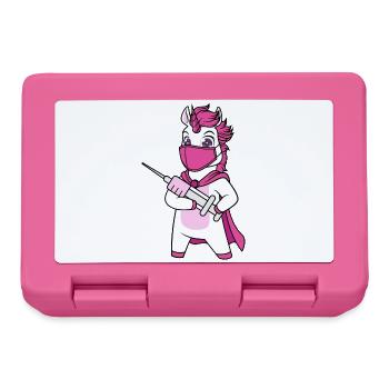 Vaccinated Vaccination Immunicorn Unicorn - Lunchbox - pink - Front