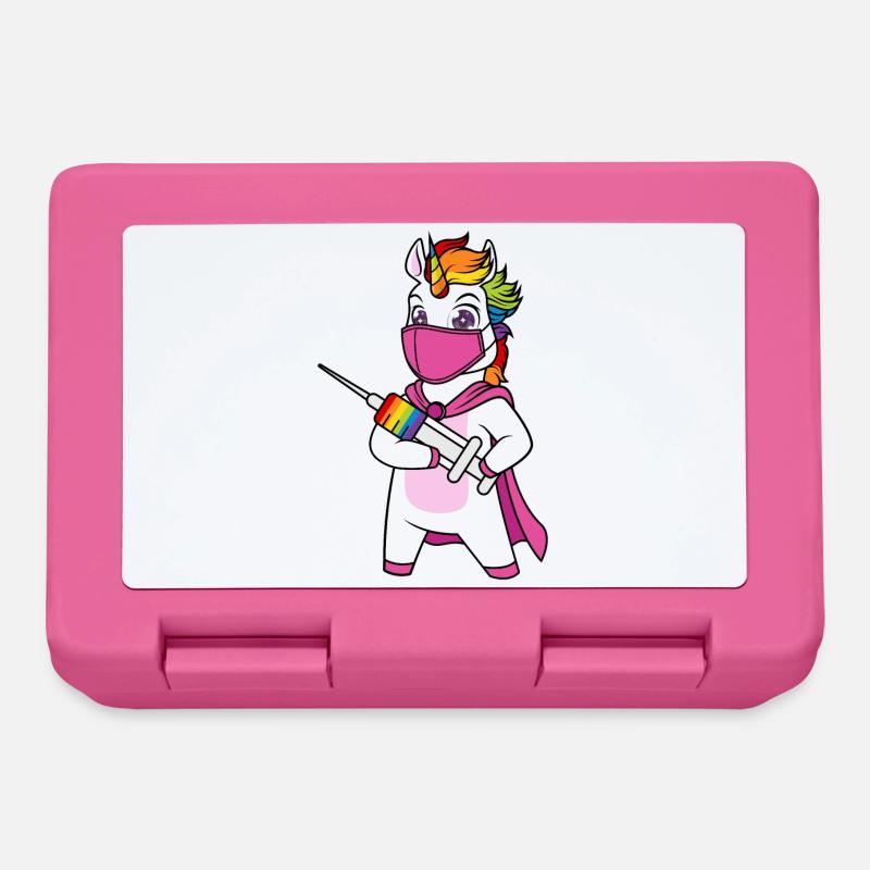 Licorne vaccinée Immunicorn - Boîte à goûter - rose