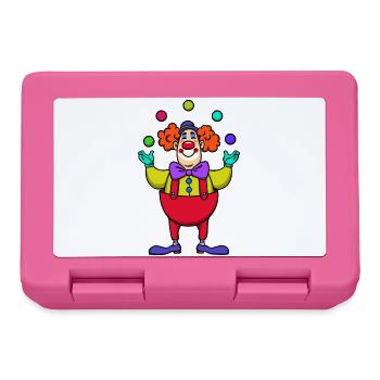 Karneval Fasching Clown - Brotdose - Pink - Vorne