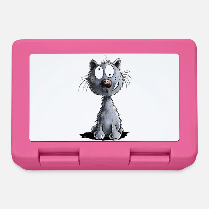 Drôle de chat noir - Boîte à goûter - rose