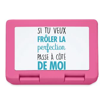 Si tu veux frôler la perfection - Boîte à goûter - rose - Devant